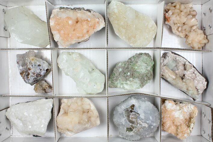 Mixed Indian Mineral & Crystal Flat - Pieces #95624